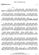 Ain't Giving Up D'Sound Full Drum Transcription / Drum Sheet Music COPYDRUM
