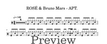 Apt. (feat. Bruno Mars) Rosé (로제) Full Drum Transcription / Drum Sheet Music DrumonDrummer