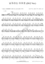Because I'm a Man (2012 Ver.) (남자라는 이유로 (2012 Ver.)) Jo Hang Jo (조항조) Full Drum Transcription / Drum Sheet Music COPYDRUM