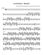 Maribel Los Bunkers Full Drum Transcription / Drum Sheet Music Carlos Dias Aidos