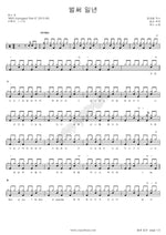 Already One Year (벌써 일년) Wax (왁스) Full Drum Transcription / Drum Sheet Music COPYDRUM