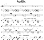 Proud Mary Creedence Clearwater Revival (CCR) Full Drum Transcription / Drum Sheet Music Cyril Mayer