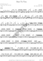 run to you J power Full Drum Transcription / Drum Sheet Music COPYDRUM