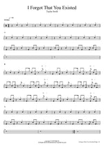 I Forgot That You Existed Taylor Swift Full Drum Transcription / Drum Sheet Music COPYDRUM