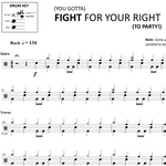 (You Gotta) Fight for Your Right (To Party!) Beastie Boys Full Drum Transcription / Drum Sheet Music OnlineDrummer.com