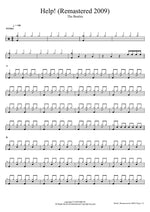 Help! (Remastered 2009) The Beatles Full Drum Transcription / Drum Sheet Music COPYDRUM