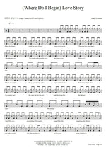 (Where Do I Begin?) Love Story Andy Williams Full Drum Transcription / Drum Sheet Music COPYDRUM