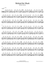 Behind the Mask Michael Jackson Full Drum Transcription / Drum Sheet Music COPYDRUM