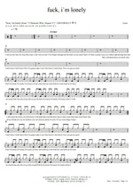 F***, I'm Lonely Lauv Full Drum Transcription / Drum Sheet Music COPYDRUM