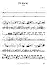Die for Me - Zayn drum sheet music