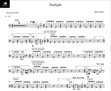 Starlight - Taeil (태일) - Full Drum Transcription / Drum Sheet Music - Drum Sheet MX