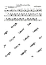 Misty Mountain Hop Led Zeppelin Full Drum Transcription / Drum Sheet Music KiwiDrums