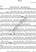 Venus Bananarama Full Drum Transcription / Drum Sheet Music COPYDRUM