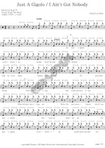 Just a Gigolo / I Ain't Got Nobody David Lee Roth Full Drum Transcription / Drum Sheet Music COPYDRUM