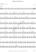 OMENS OF LOVE THE SQUARE Full Drum Transcription / Drum Sheet Music COPYDRUM