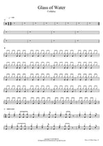 Glass of Water Coldplay Full Drum Transcription / Drum Sheet Music COPYDRUM