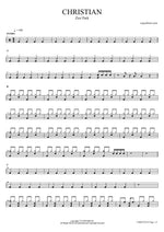 Christian - Zior Park (지올팍) drum sheet music