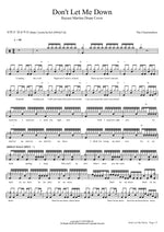 Don`t Let Me Down Rayani Martins Full Drum Transcription / Drum Sheet Music COPYDRUM