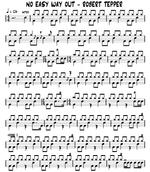 No Easy Way Out Robert Tepper Full Drum Transcription / Drum Sheet Music Cosimo Carlino