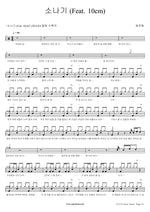 Shower (소나기) Yong Junhyung (용준형) Full Drum Transcription / Drum Sheet Music COPYDRUM