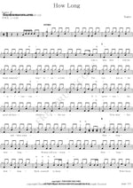 How Long Eagles Full Drum Transcription / Drum Sheet Music COPYDRUM