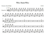 Who Made Who AC/DC Full Drum Transcription / Drum Sheet Music Franki Bio