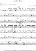 Hollow Man Two Ton Shoe Full Drum Transcription / Drum Sheet Music COPYDRUM