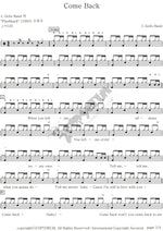 Come Back The J. Geils Band Full Drum Transcription / Drum Sheet Music COPYDRUM