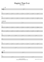 Happier Than Ever Billie Eilish Full Drum Transcription / Drum Sheet Music COPYDRUM