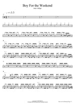 Boy For the Weekend marc indigo Full Drum Transcription / Drum Sheet Music COPYDRUM