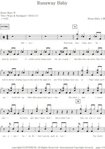 Runaway Baby Bruno Mars Full Drum Transcription / Drum Sheet Music COPYDRUM