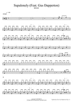 Supalonely (feat. Gus Dapperton) BENEE Full Drum Transcription / Drum Sheet Music COPYDRUM
