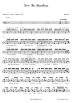 Saw Her Standing Ballyhoo! Full Drum Transcription / Drum Sheet Music COPYDRUM
