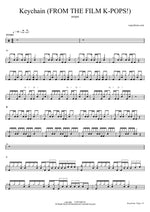 Keychain (from the Film K Pops!) - Aespa (에스파) drum sheet music