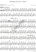 Holding Out for a Hero Bonnie Tyler Full Drum Transcription / Drum Sheet Music COPYDRUM
