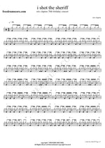 I Shot the Sheriff (Live at 70th Birthday Concert) Eric clapton Full Drum Transcription / Drum Sheet Music COPYDRUM