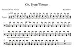Oh, Pretty Woman Roy Orbison Full Drum Transcription / Drum Sheet Music Franki Bio