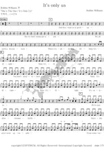 It`s Only Us Robbie Williams Full Drum Transcription / Drum Sheet Music COPYDRUM