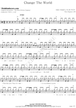 Change the World Eric Clapton Full Drum Transcription / Drum Sheet Music COPYDRUM