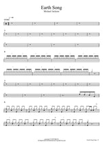 Earth Song Michael Jackson Full Drum Transcription / Drum Sheet Music COPYDRUM