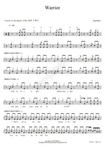 Warrior Impellitteri Full Drum Transcription / Drum Sheet Music COPYDRUM