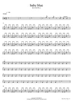 Baby Blue - Monsta X (몬스타엑스) drum sheet music