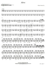 Alive (Live) Hillsong Young & Free Full Drum Transcription / Drum Sheet Music COPYDRUM