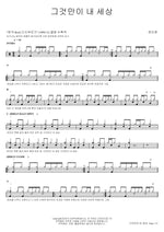 That's My World (그것만이 내 세상) Yoon Do Hyun (윤도현) Full Drum Transcription / Drum Sheet Music COPYDRUM