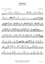 Patience (Prod. Khirye Tyler) Black Suit Music Full Drum Transcription / Drum Sheet Music COPYDRUM