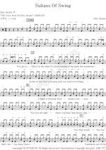 Sultans of Swing Dire Straits Full Drum Transcription / Drum Sheet Music COPYDRUM