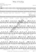 What a Feeling Irene Cara Full Drum Transcription / Drum Sheet Music COPYDRUM