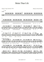 Better Than Life (Live) Hillsong Worship Full Drum Transcription / Drum Sheet Music COPYDRUM