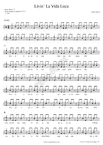 Livin La Vida Loca Ricky Martin Full Drum Transcription / Drum Sheet Music COPYDRUM