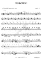 EVERYTHING (EVERYTHING) The Black Skirts (검정치마) Full Drum Transcription / Drum Sheet Music COPYDRUM